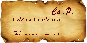 Csépe Petrónia névjegykártya